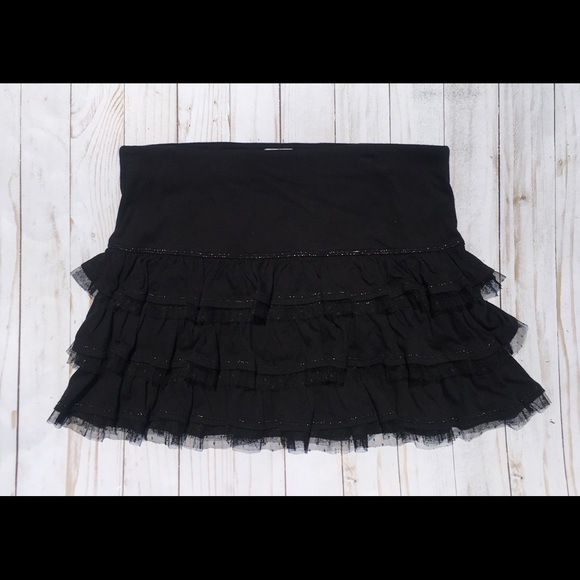 Justice Other - Justice Black Ruffled Skort Size-14